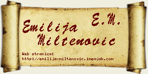 Emilija Miltenović vizit kartica